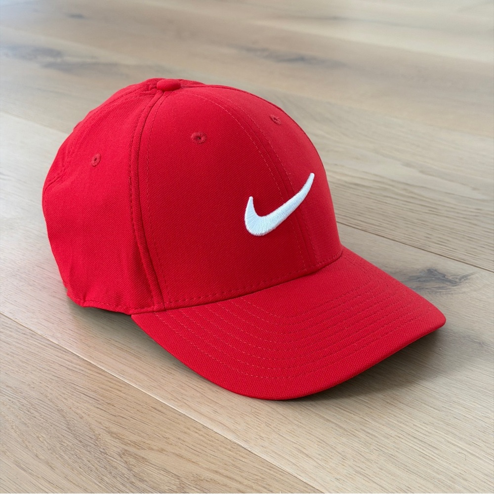 Nike Adjustable Velcro Hat Red Dri-Fit Medium/Large M/L